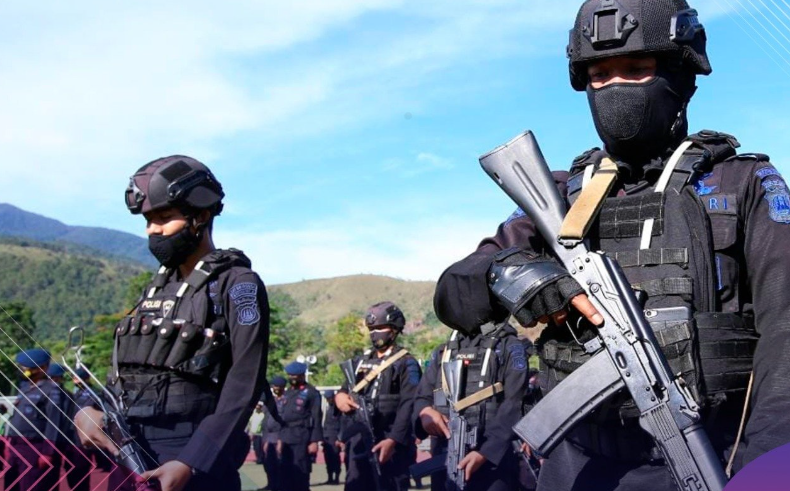 Ilustrasi apel pengamanan (X/@DivHumas_Polri)